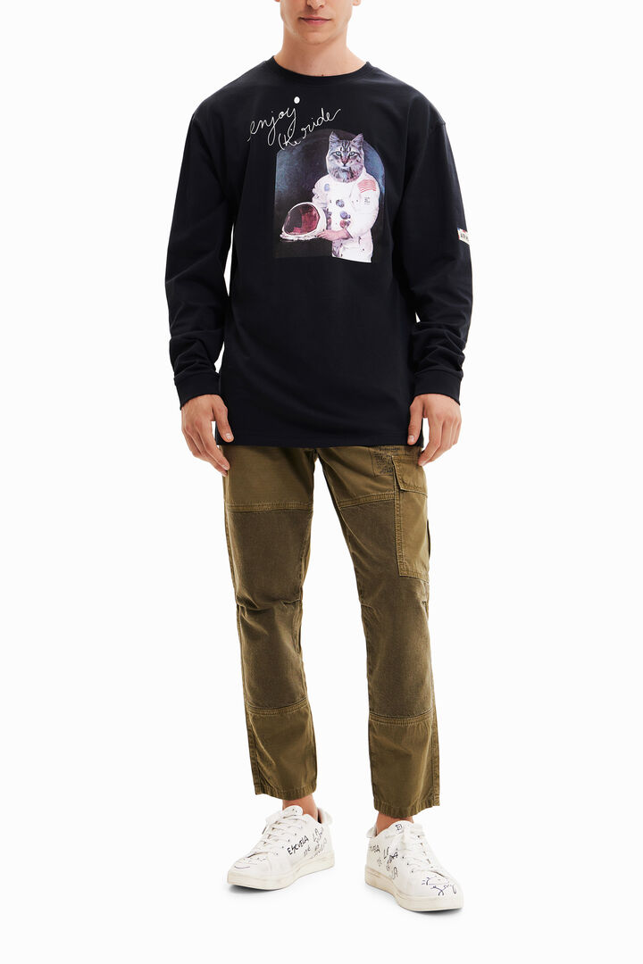 Oversize astronaut cat T-shirt | Desigual