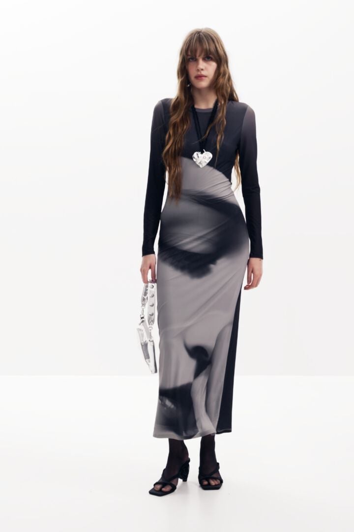 Long portrait dress | Desigual