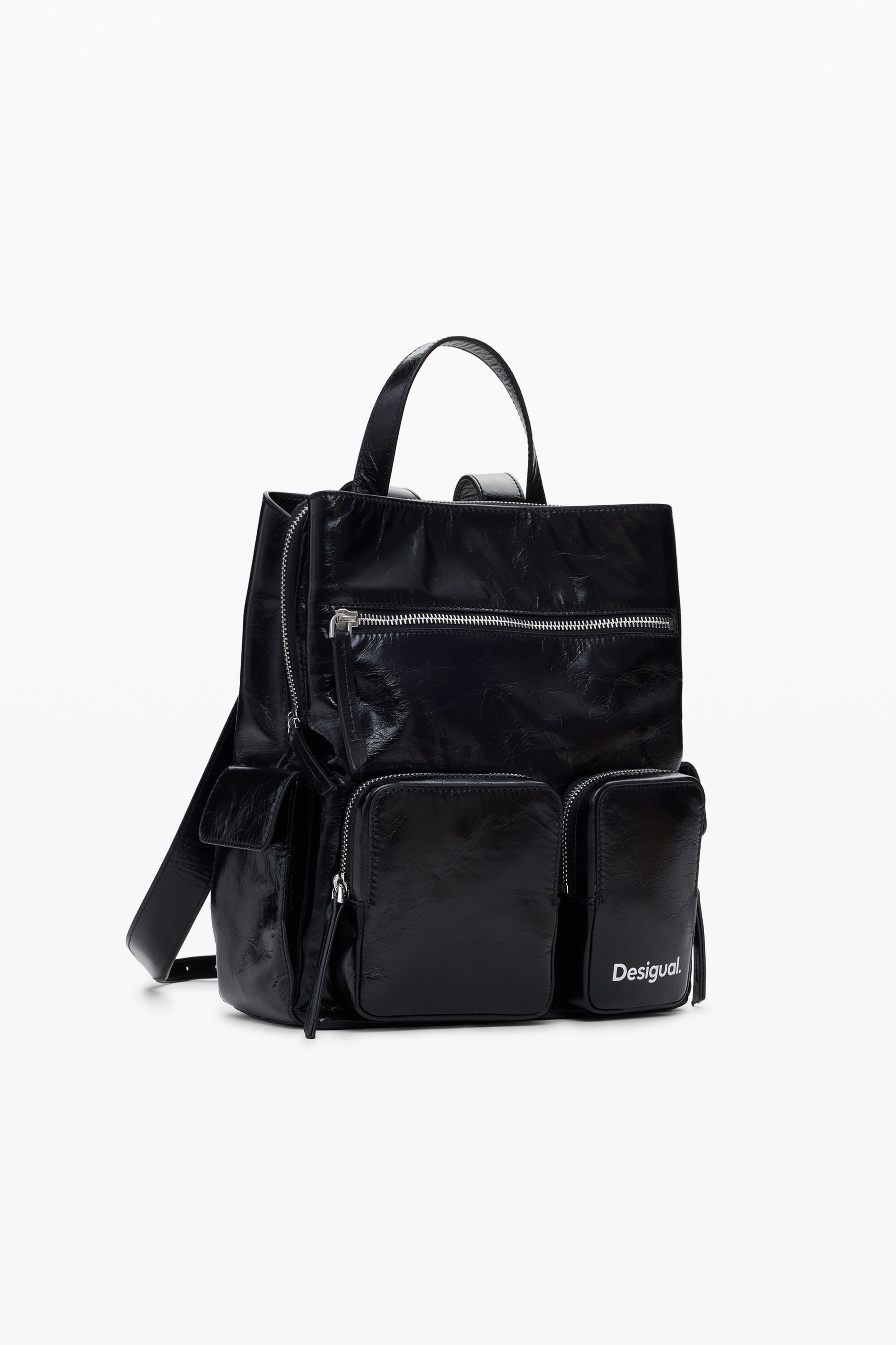 DESIGUAL SMALL LEATHER BACKPACK