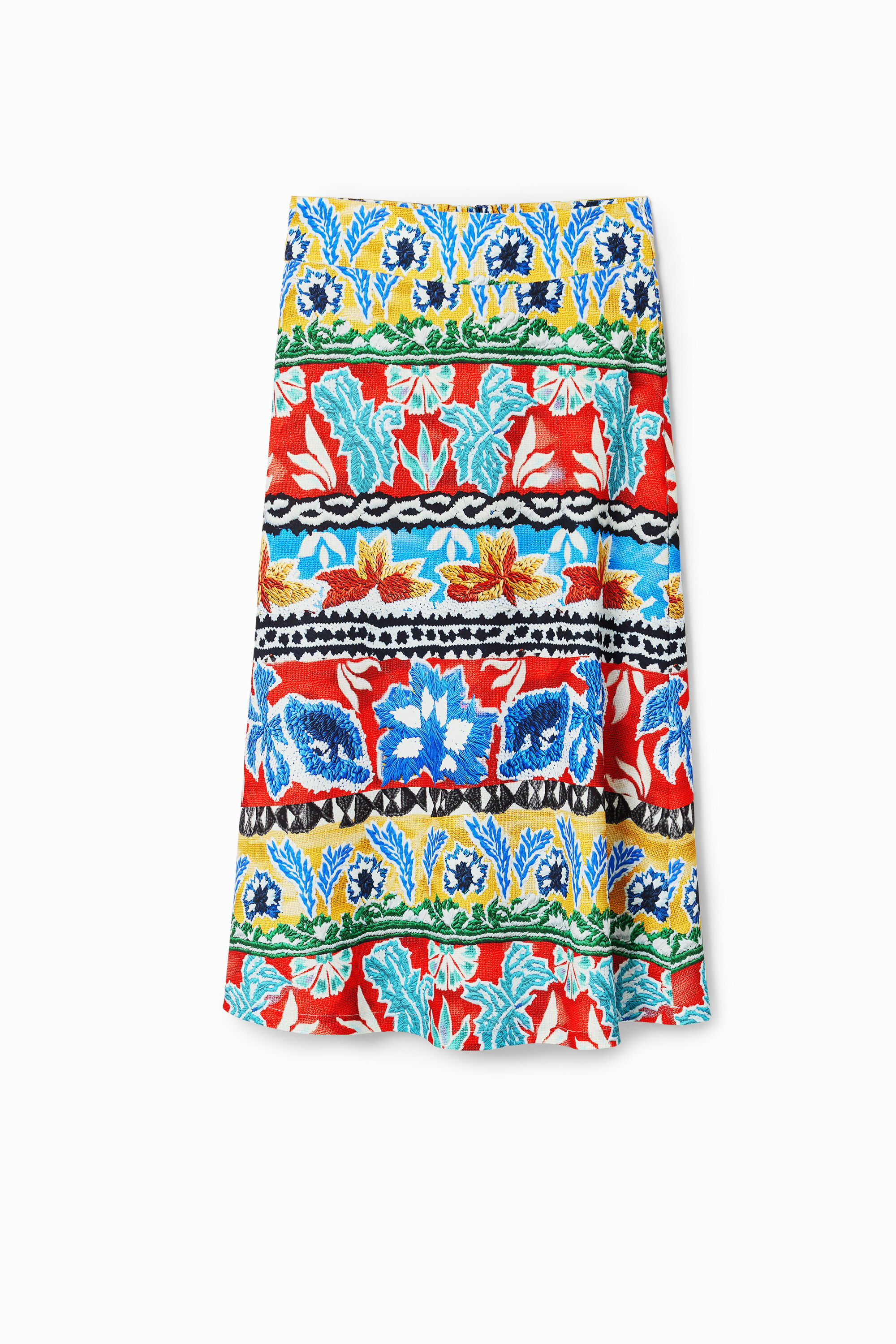 Falda midi étnica Stella Jean