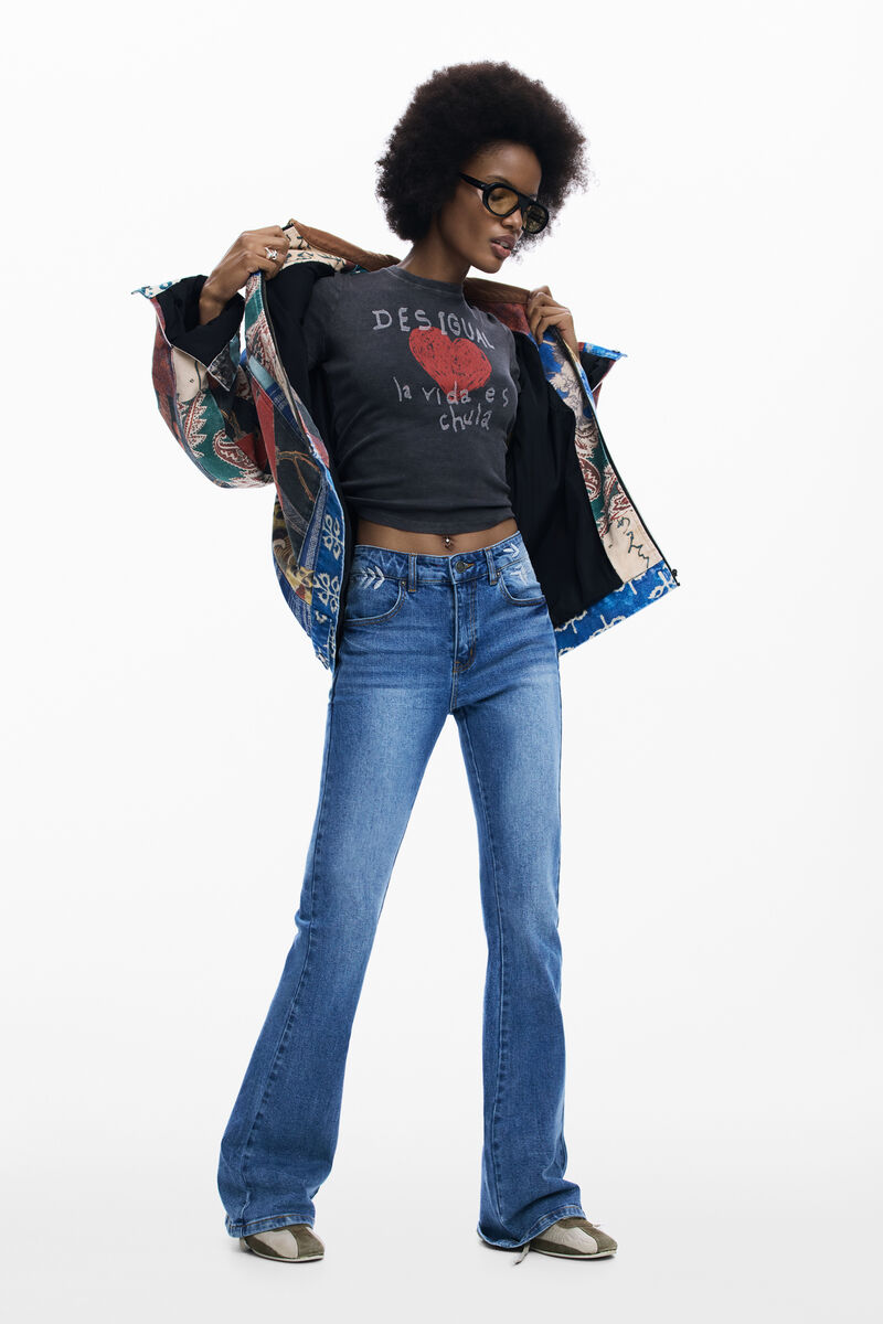 フレアデニムパンツ 青 女性用 I Desigual.com