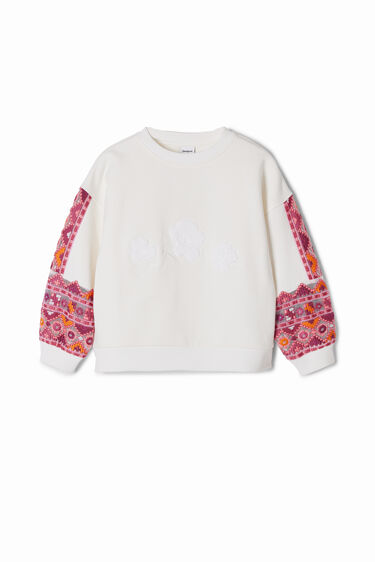 Embroidered puff sweatshirt | Desigual