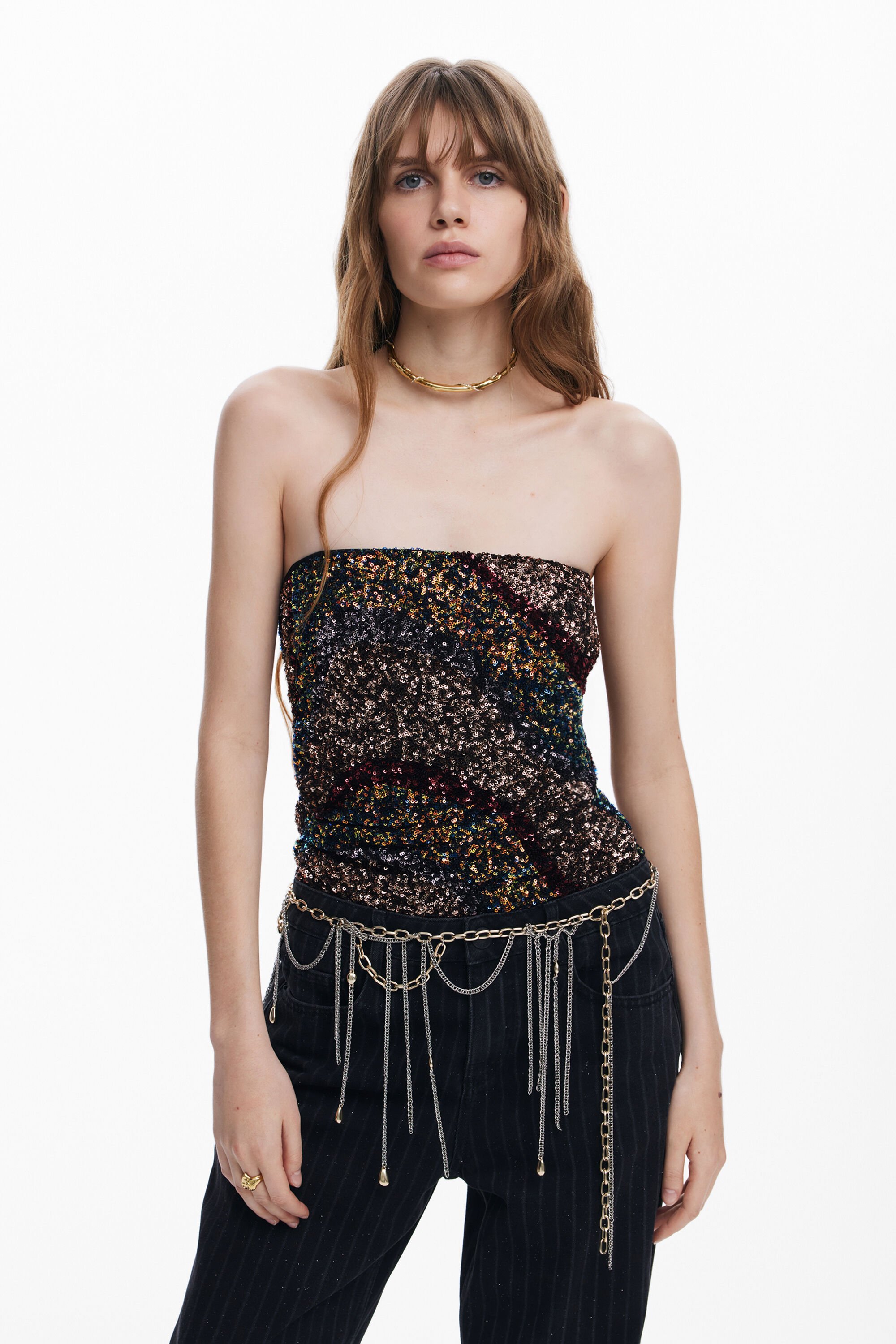 ノースリーブニットトップ 女性用 I Desigual.com