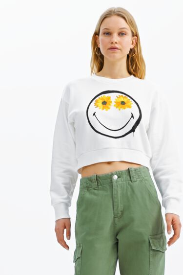 Sudadera corta Smiley® | Desigual