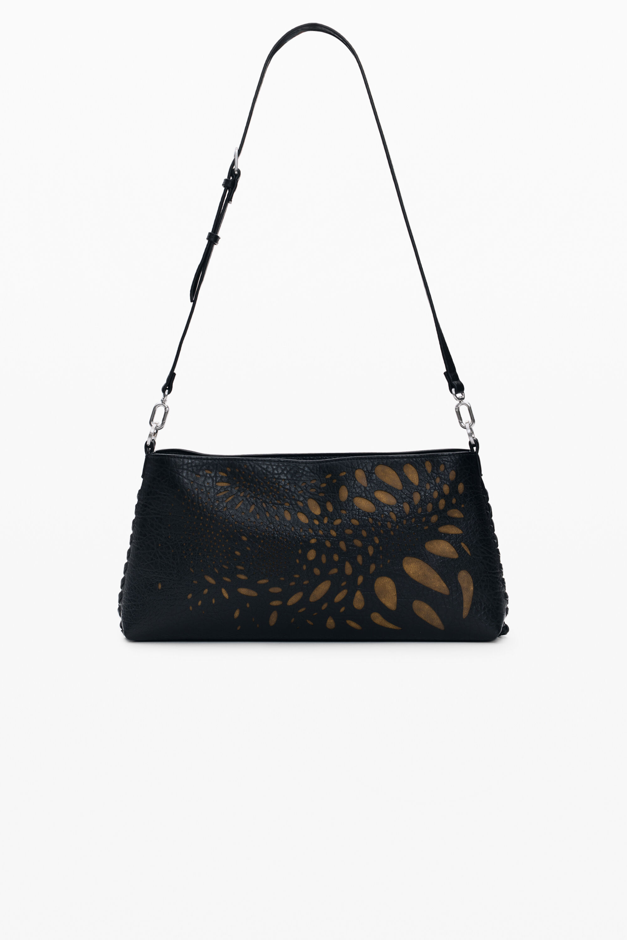 ⚫︎美品Desigualのbag Medium Perforated Shoulder Bag black women's accessories I