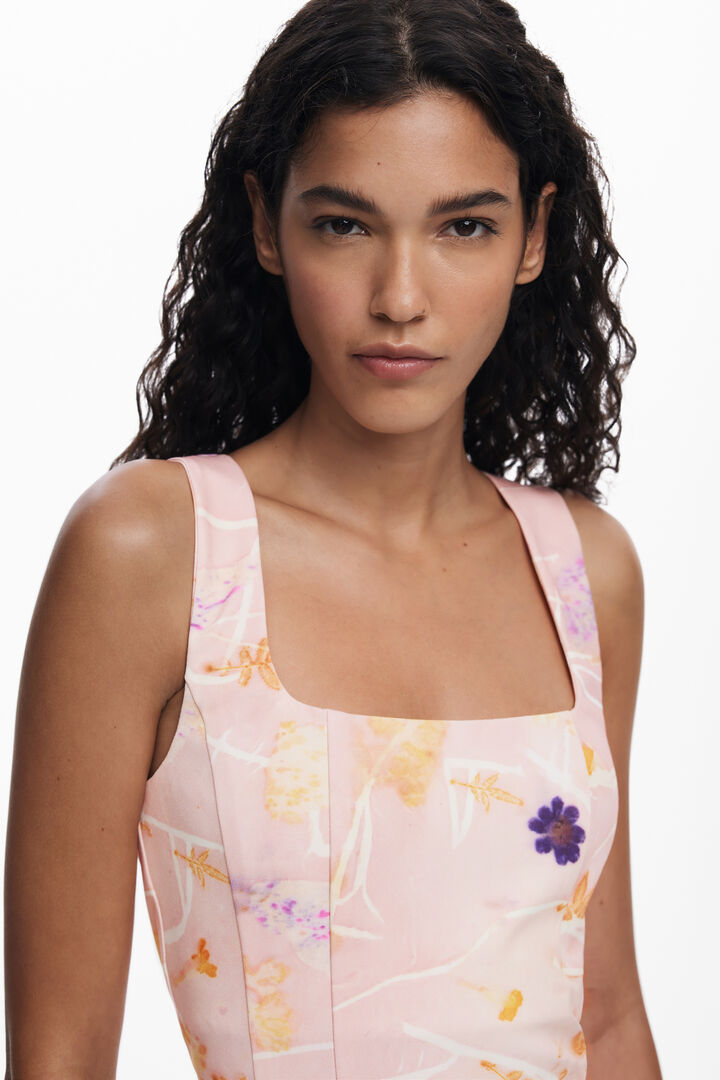 Vestido corto tirantes | Desigual