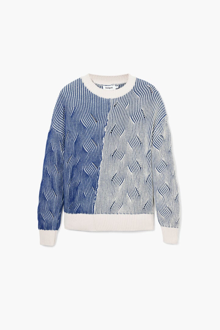 Two-tone knit sweater | Desigual