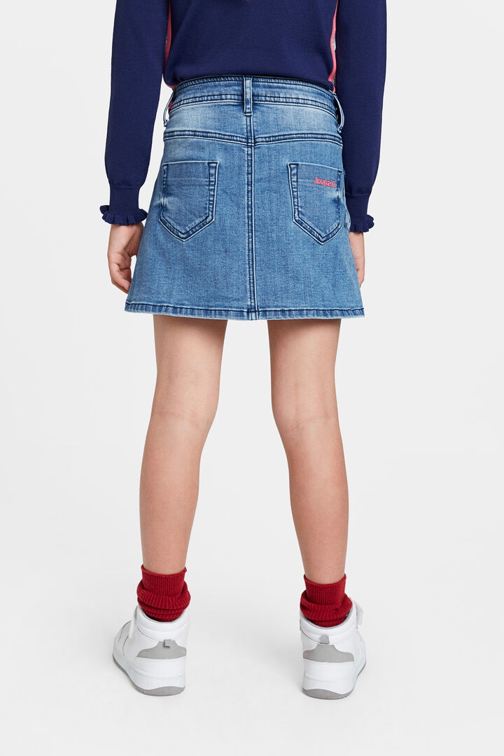 Mini falda vaquera adornada | Desigual