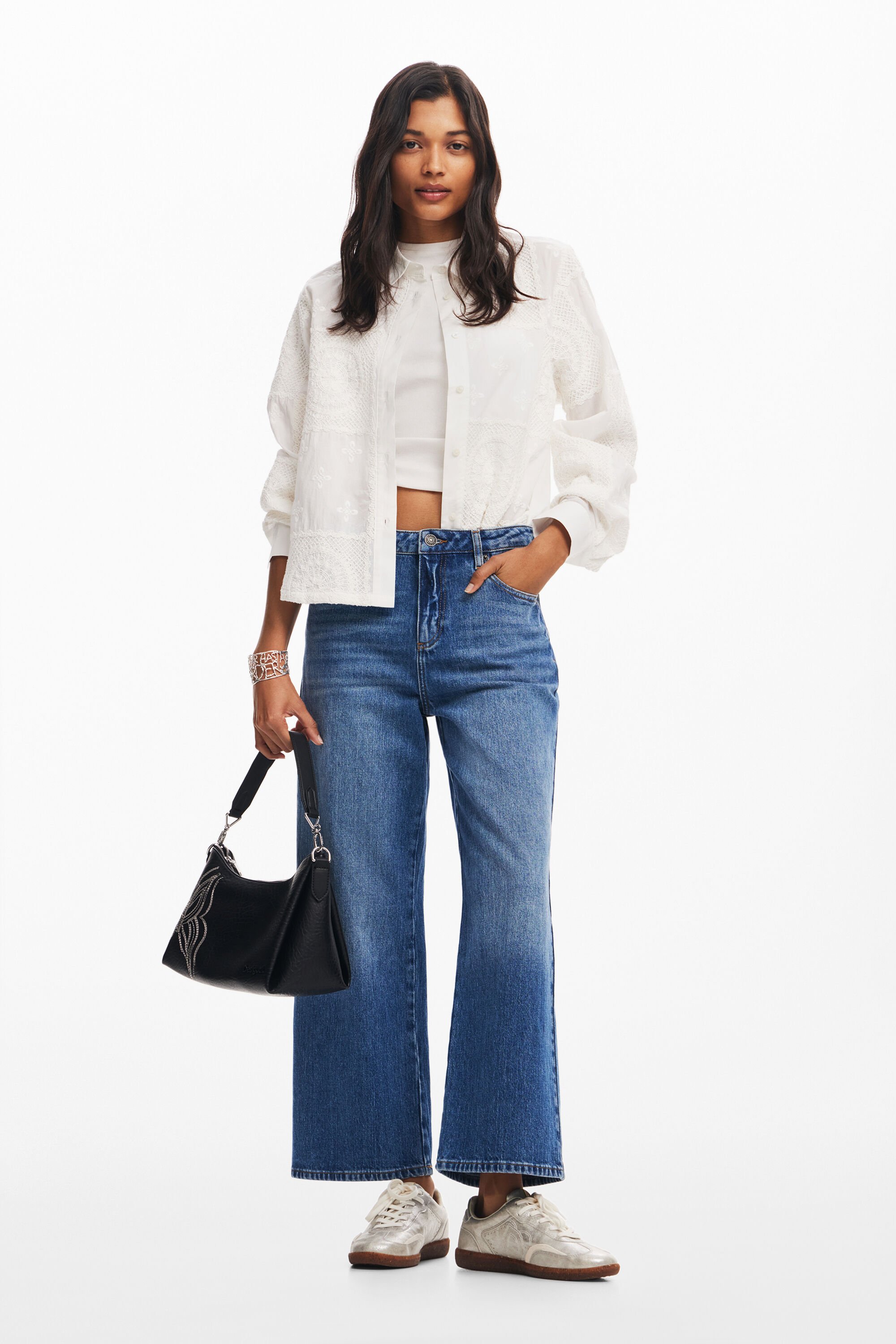 Vaqueros culotte denim de mujer I Desigual