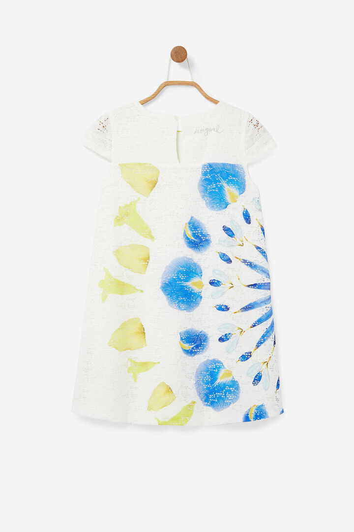 Kurzes Kleid Schweizer Lochstickerei Aufdruck | Desigual