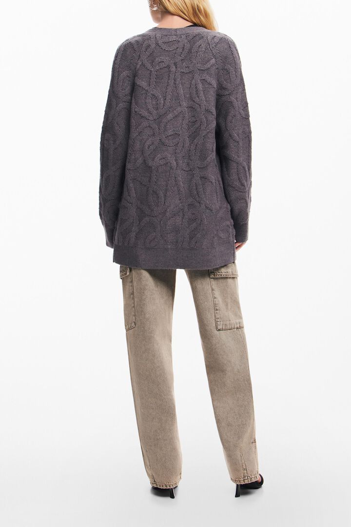 Oversized knit cardigan | Desigual