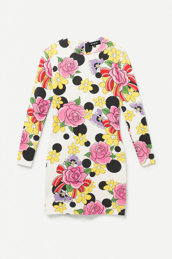 Vestit curt elàstic flors