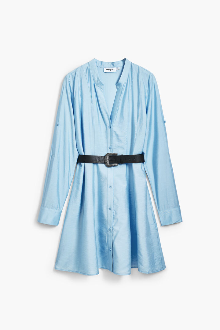 Vestido chemise com cinto