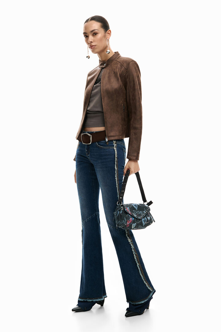 Frayed Flare Jeans
