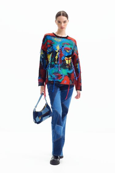 Jersey oversize jacquard María Escoté | Desigual