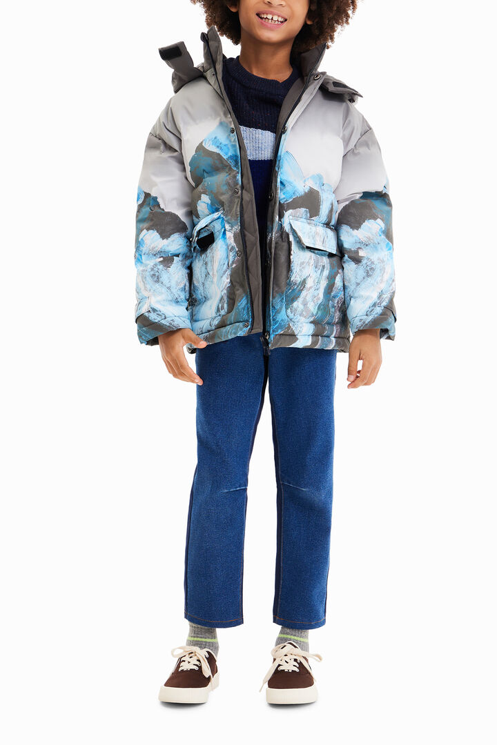 Patchwork padded coat | Desigual