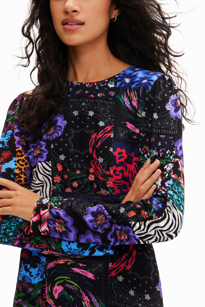 Abito patch cut-out corto | Desigual