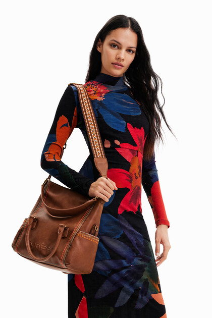 Backstitch handbag