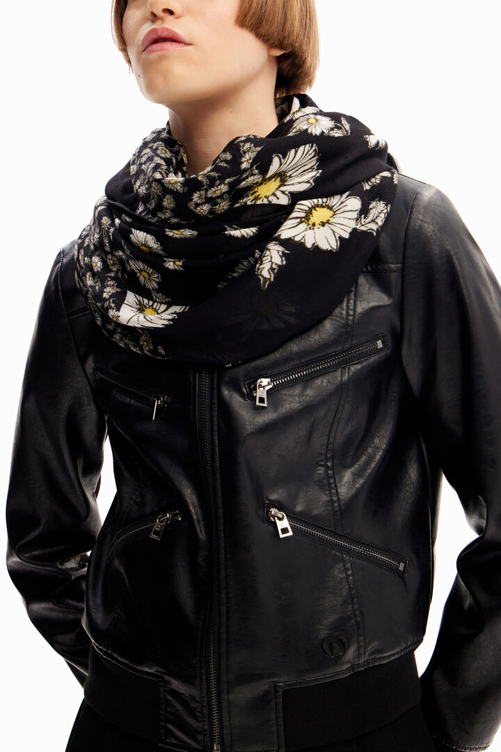 Foulard rectangular patch margaritas | Desigual