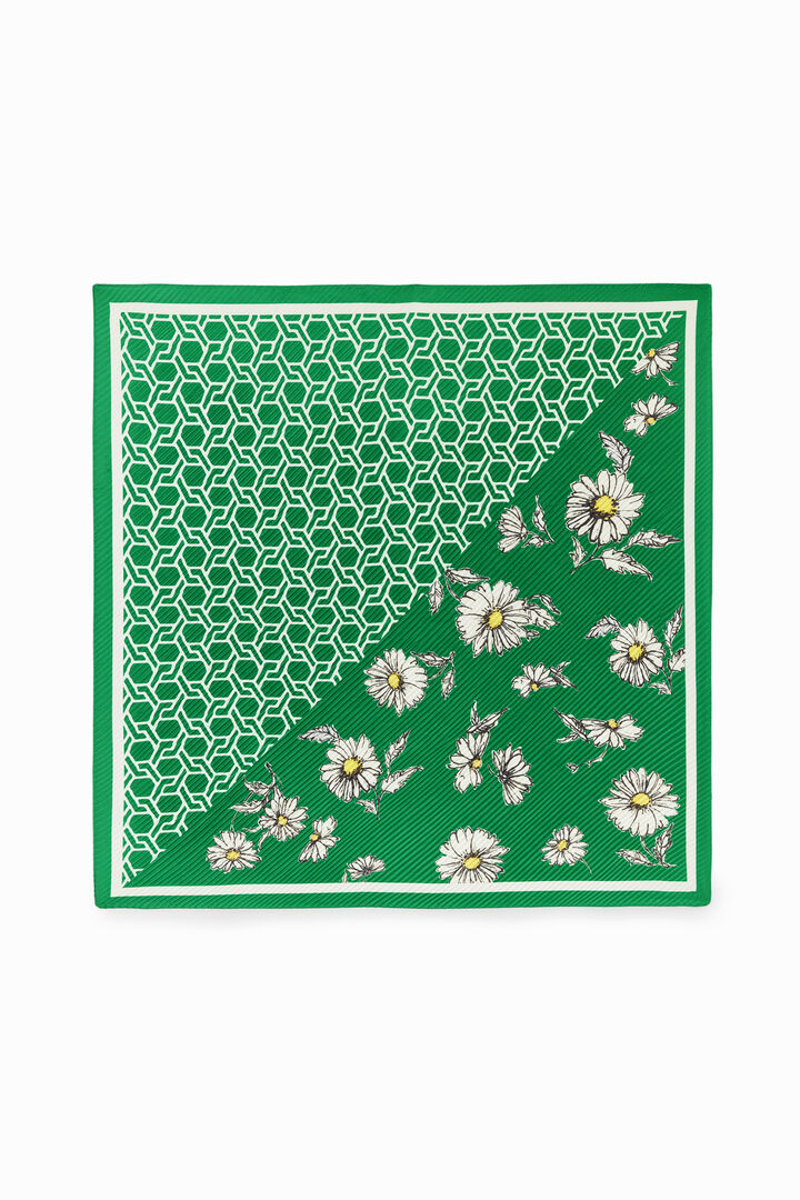 Pañuelo carré plisado margaritas | Desigual