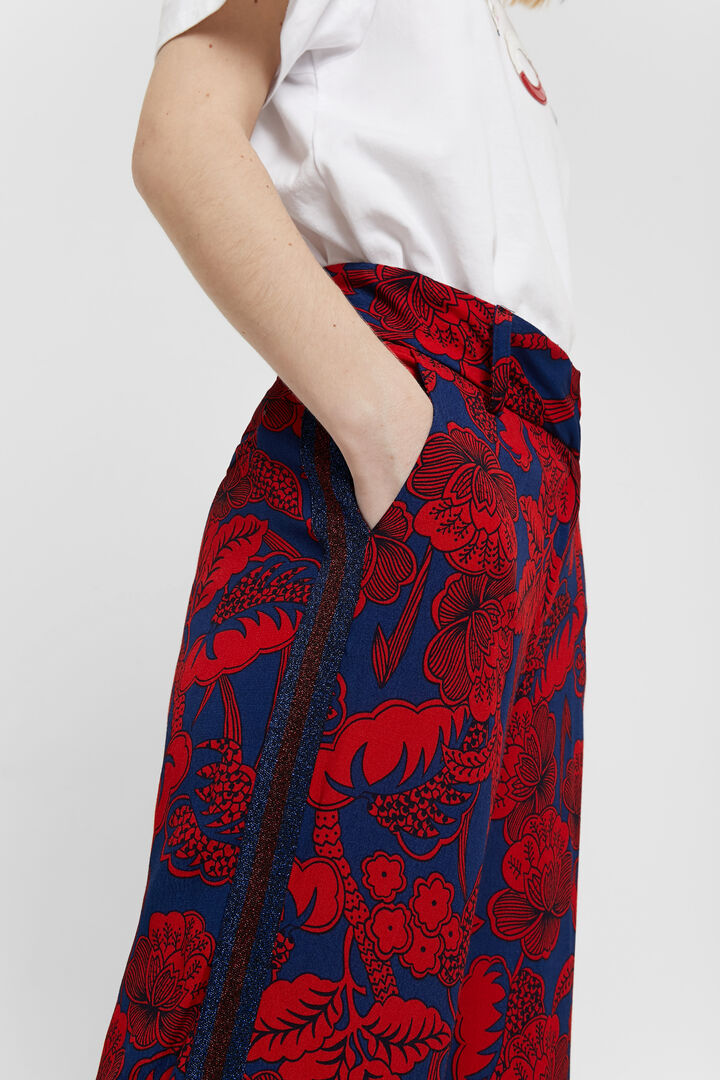 Floral print palazzo trousers | Desigual