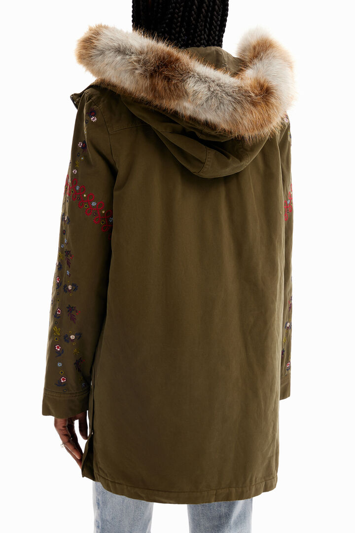 Parka capuche broderies | Desigual