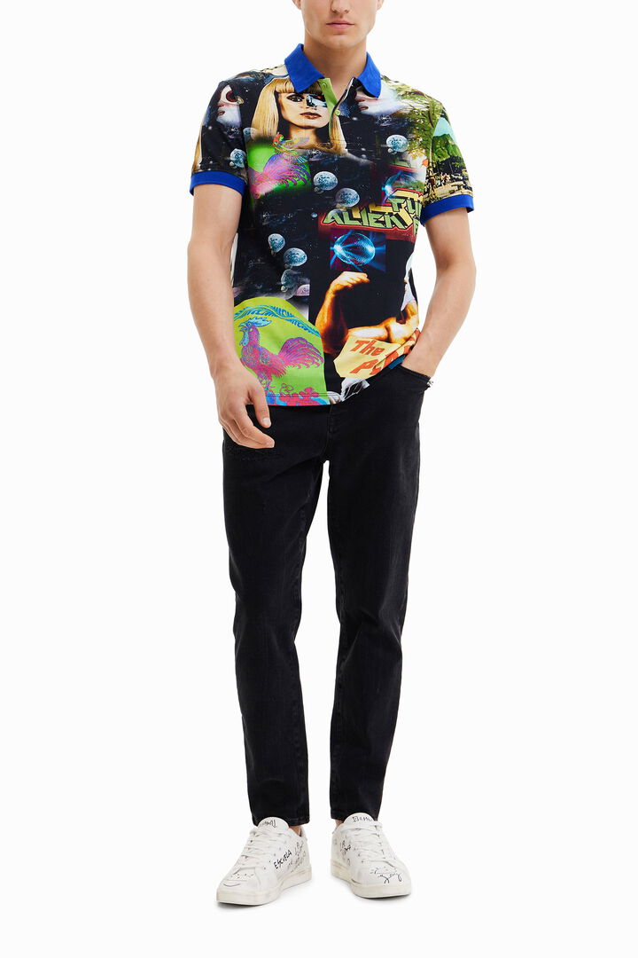 Poloshirt collage aliens | Desigual
