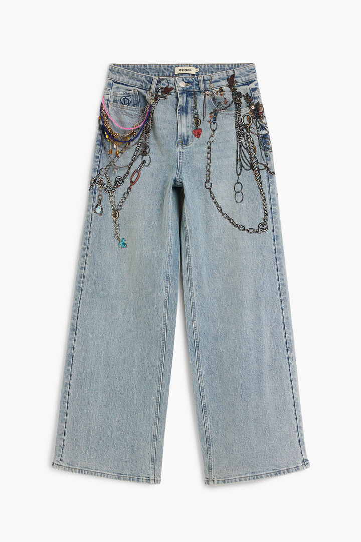 Jeanshose mit Ketten | Desigual