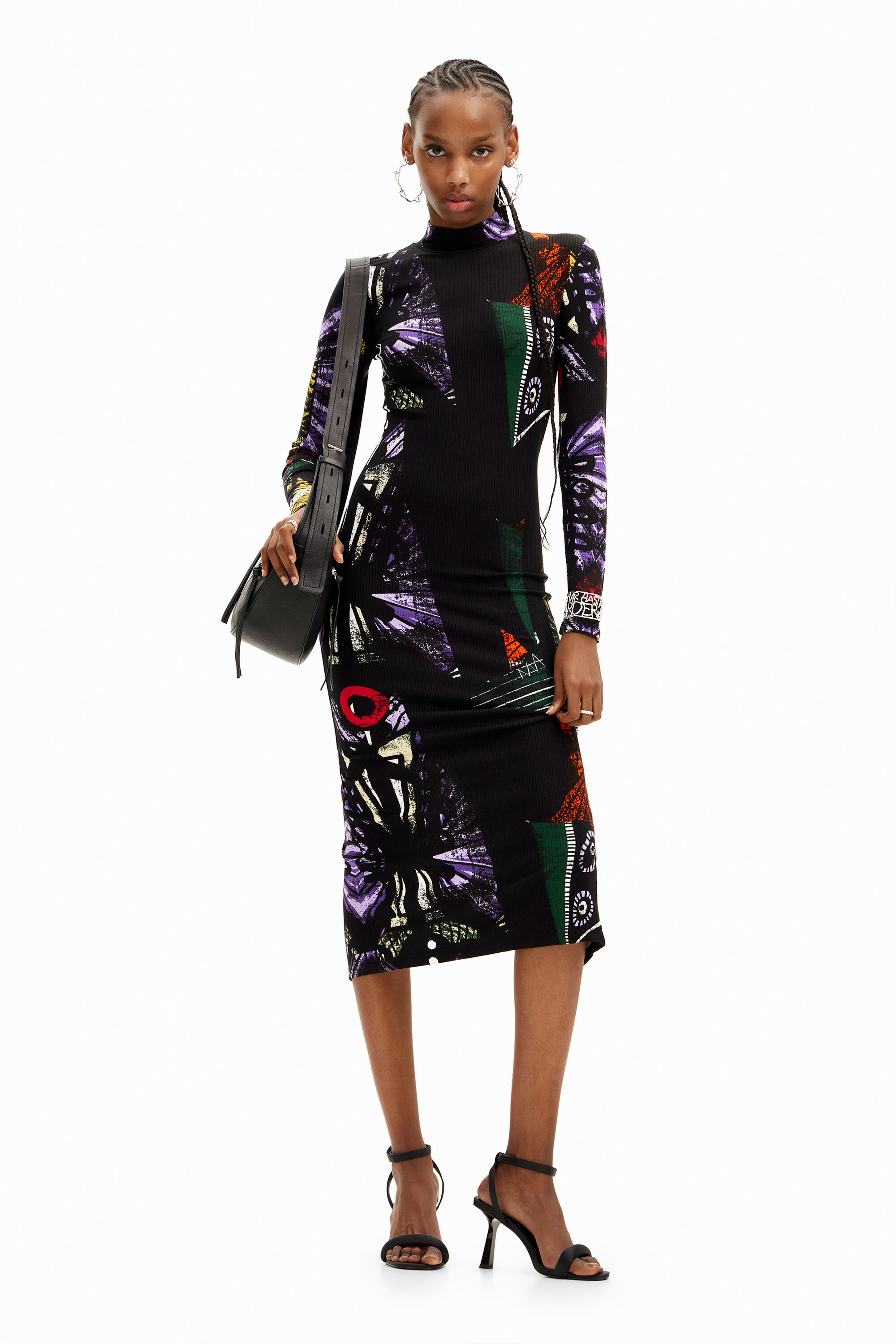 M. Christian Lacroix arty midi dress