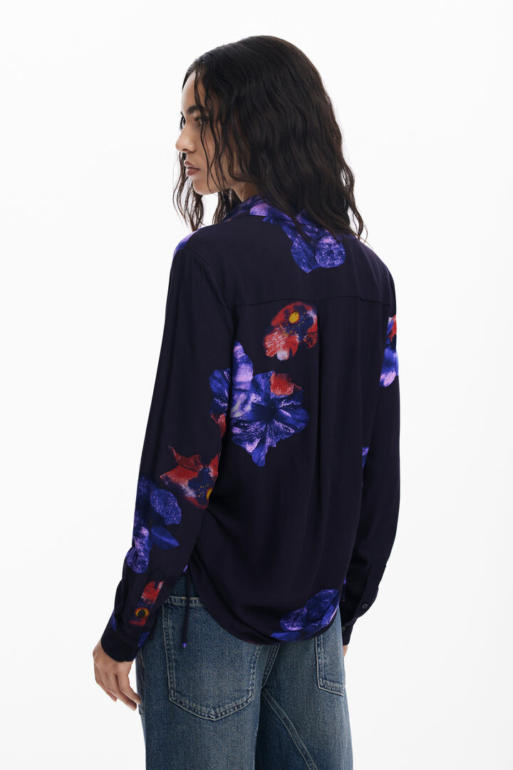 Gathered floral fluid shirt | Desigual