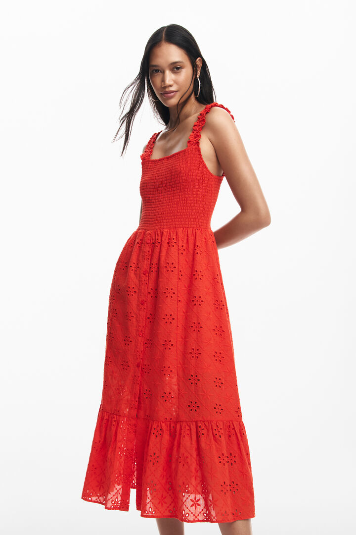 Vestido midi bordados | Desigual
