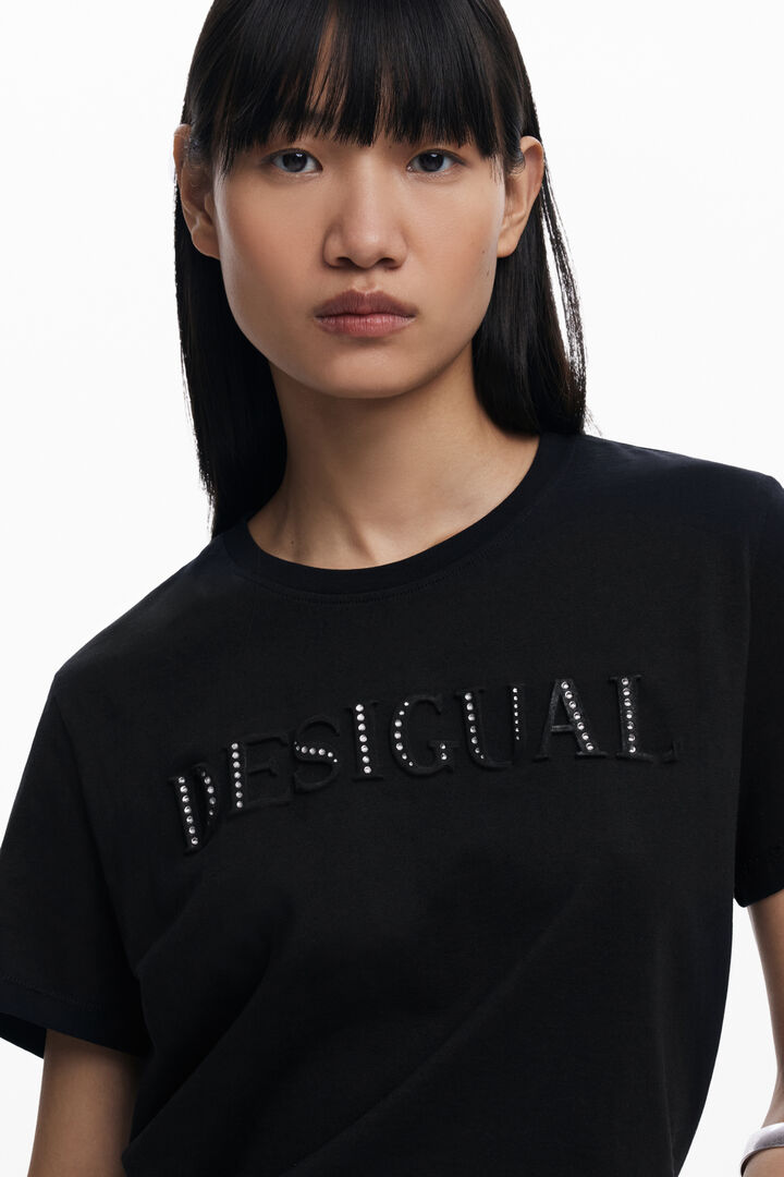 Studded logo T-shirt | Desigual