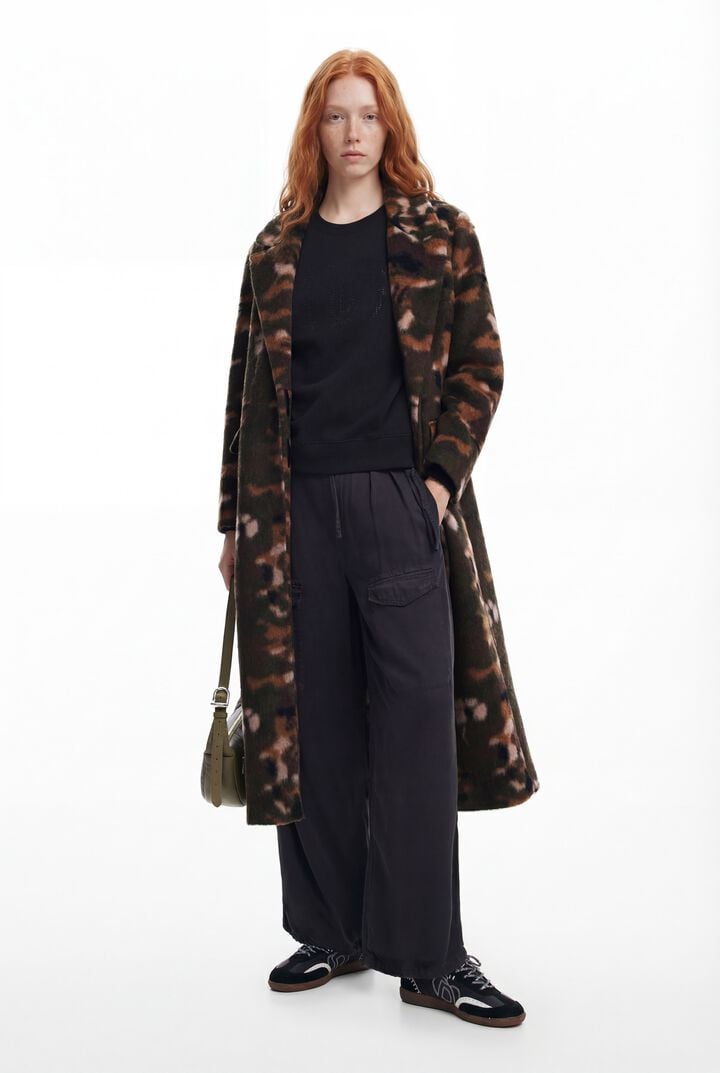 Printed long coat | Desigual