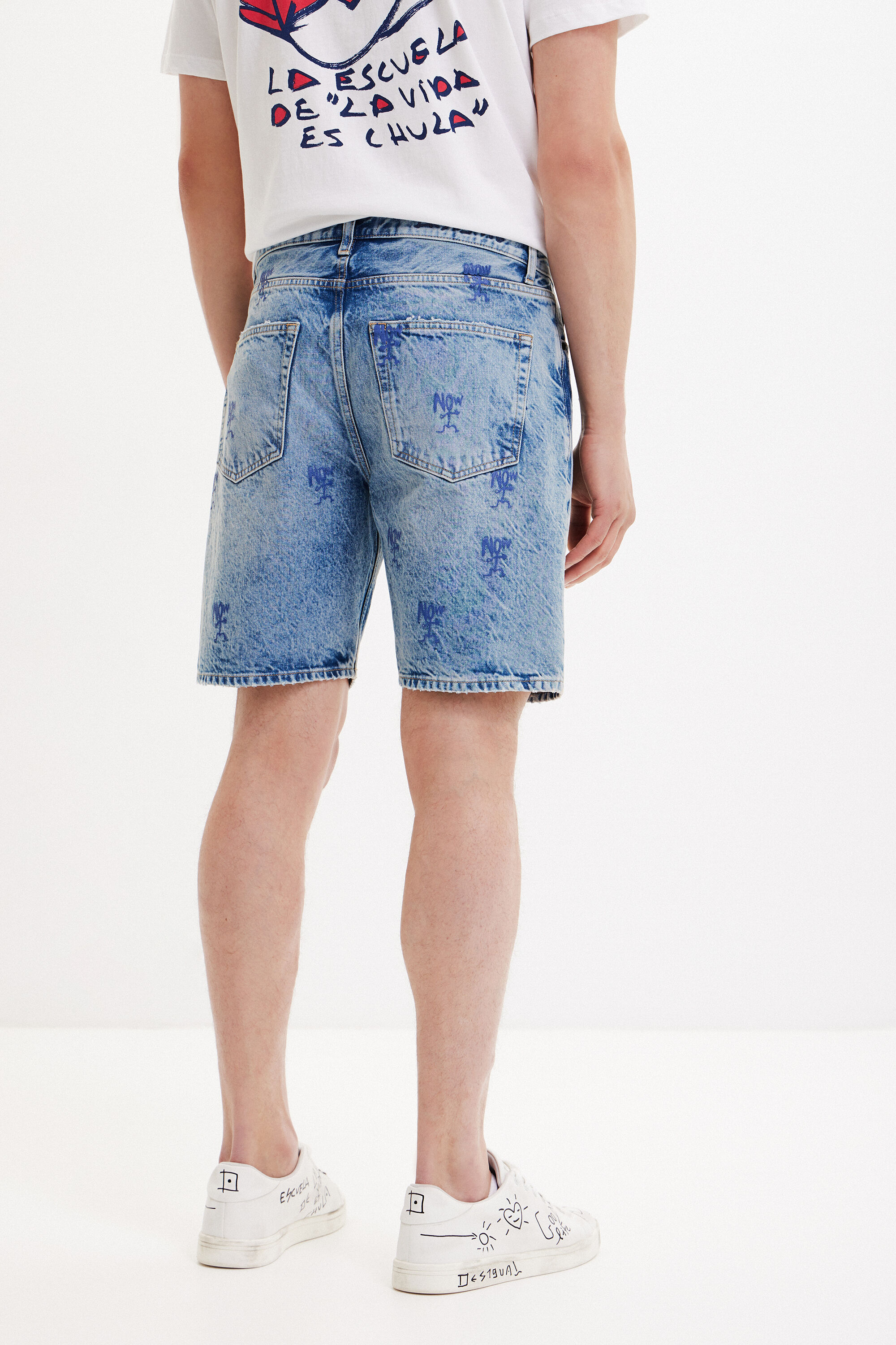 Bermuda denim effetto lavaggio | Desigual.com