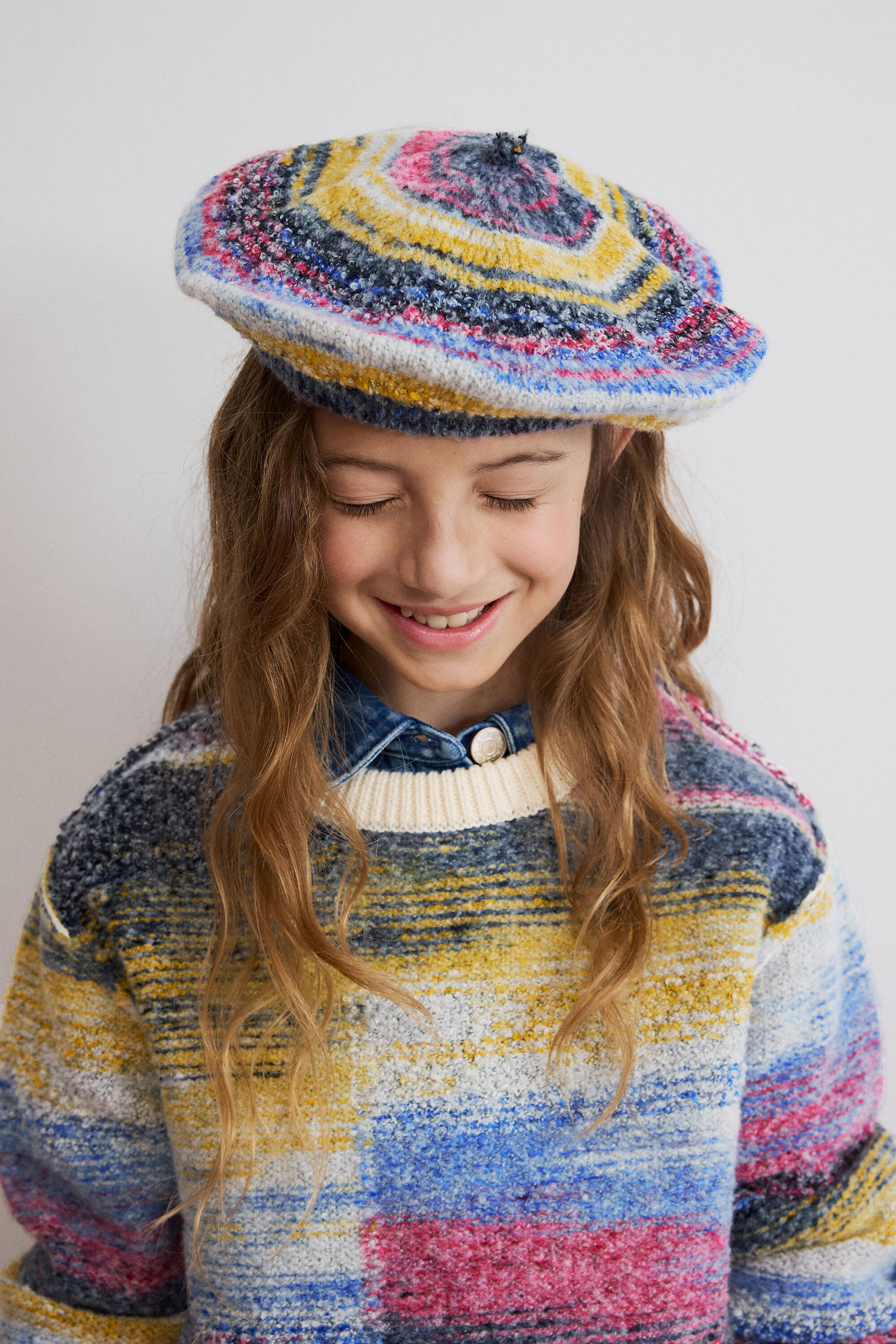 Bonnet en maille multicolore WHITE U female