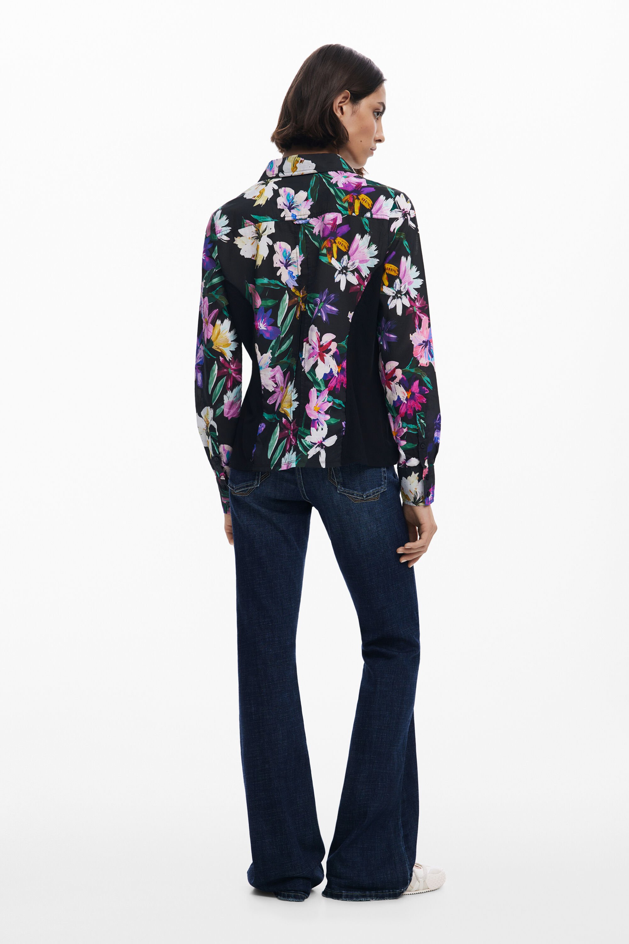 Combined silhouette floral shirt Women's I Desigual.com