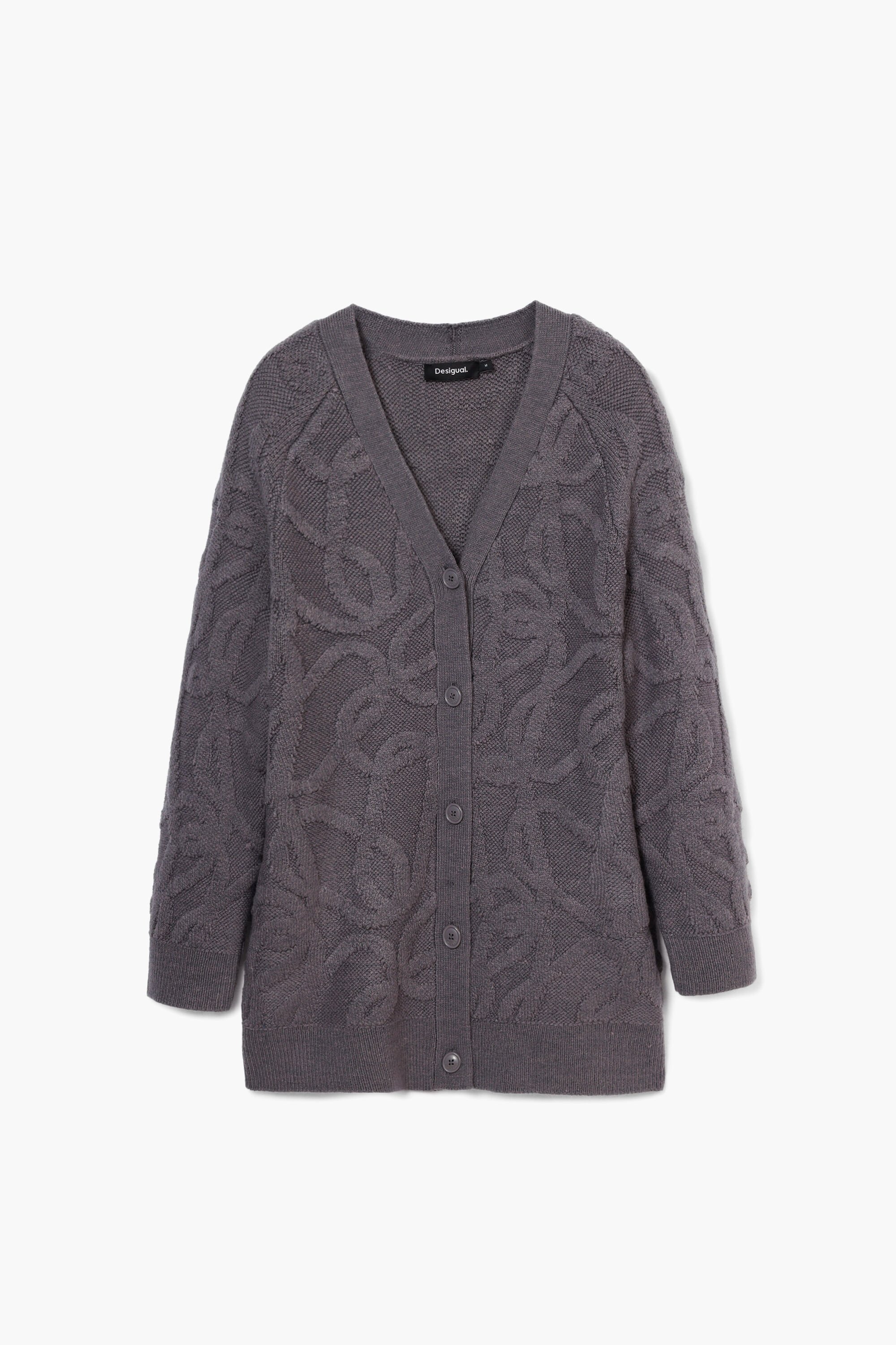 Oversized gebreid vest