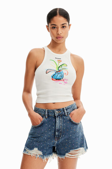 Jeans kratke hlače z zakovicami | Desigual