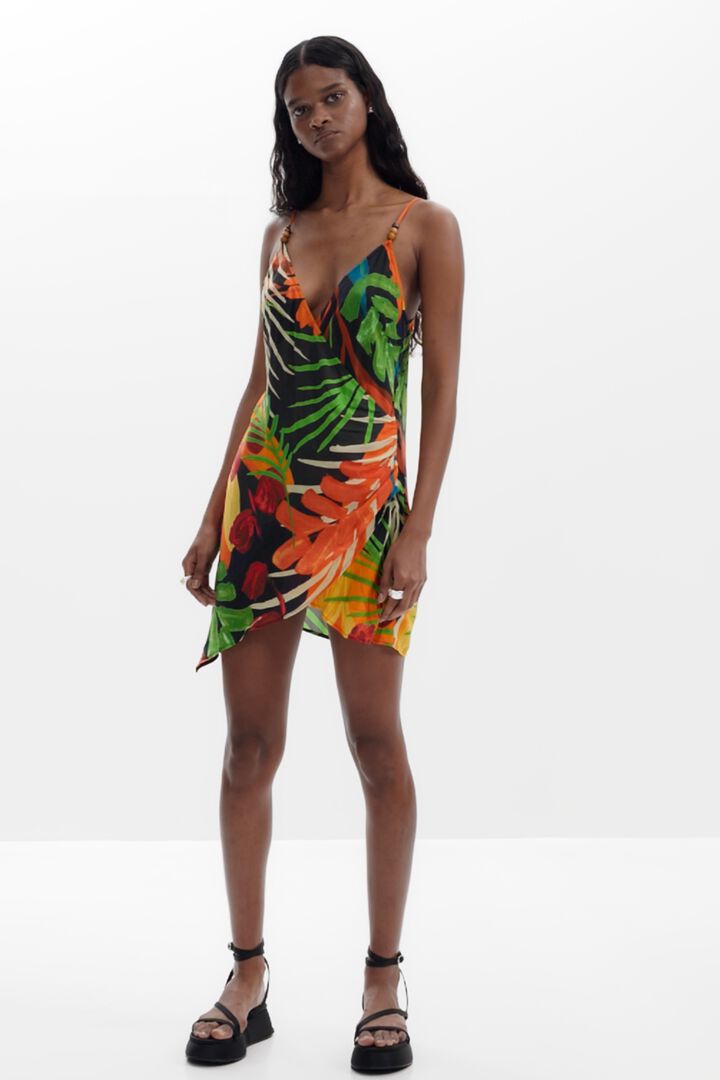 Trópusi mintás rövid ruha | Desigual