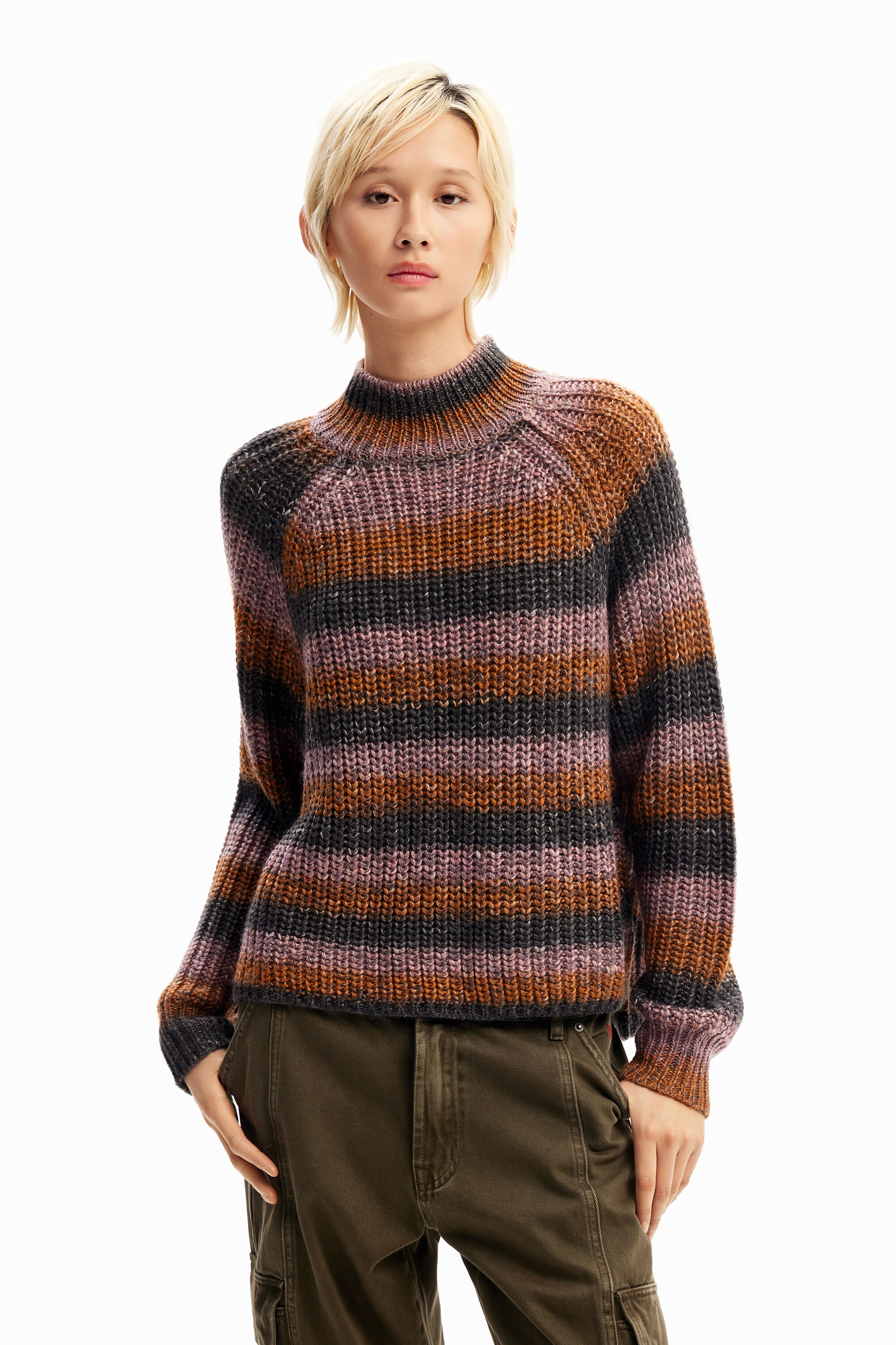 Desigual Striped knit pullover