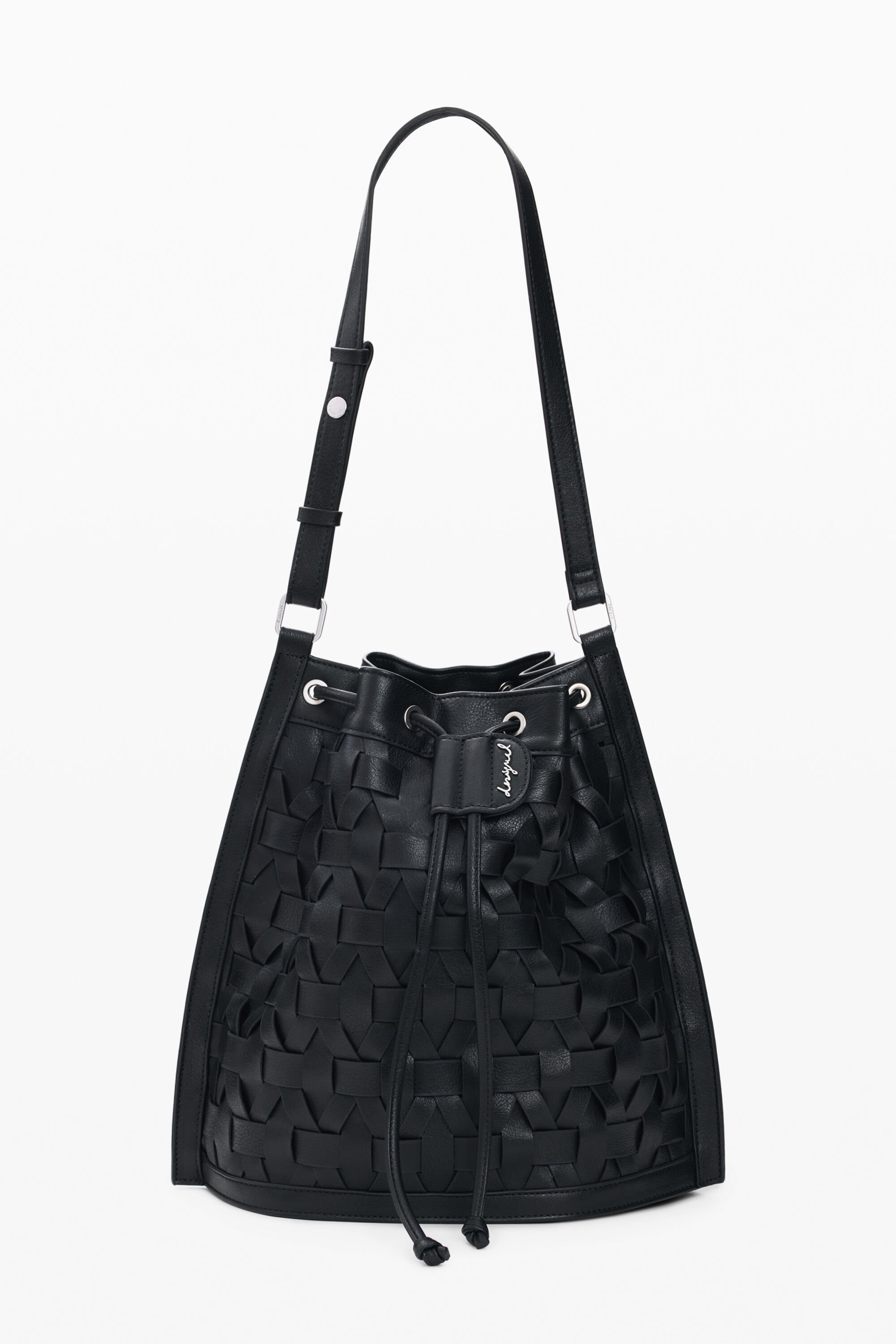 Desigual, Geflochtener Rucksack, Damen, Polyurethan, Schwarz, U