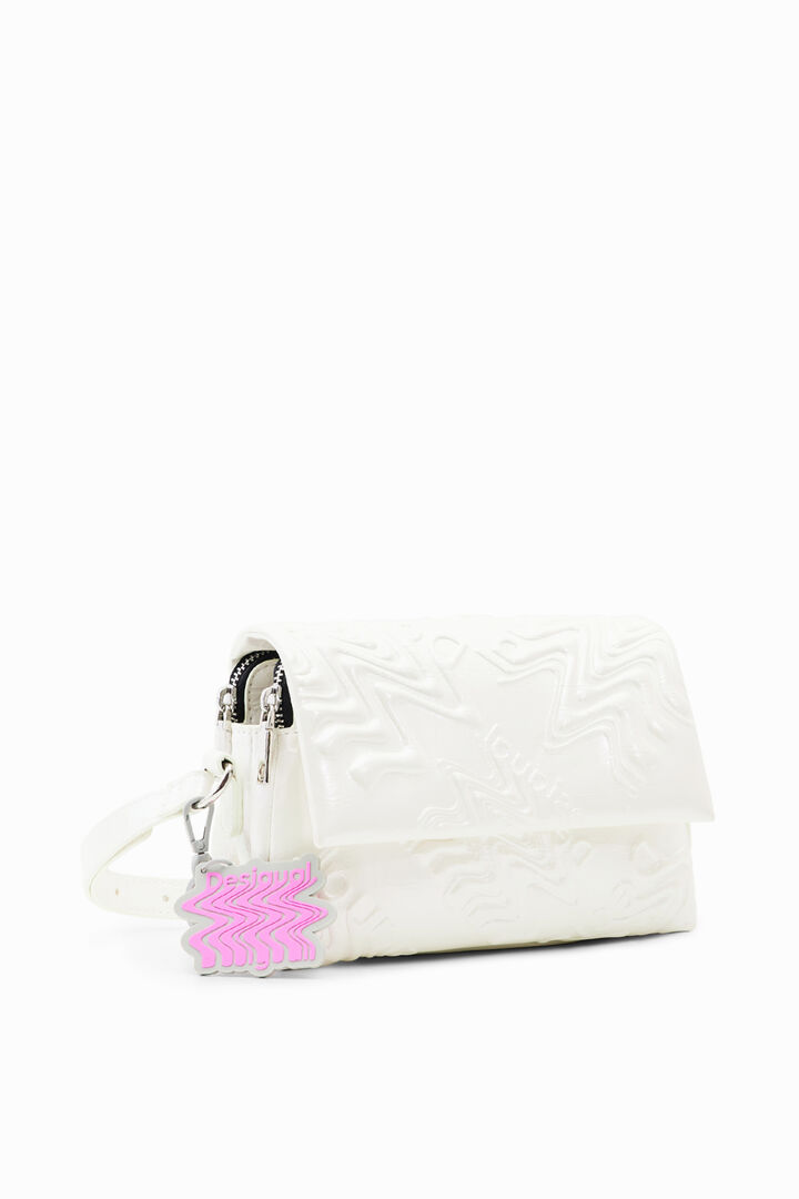 Small iridescent logo crossbody bag | Desigual