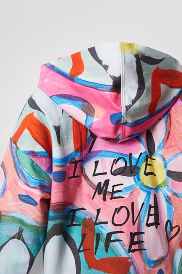 "I love me" flower sweatshirt | Desigual