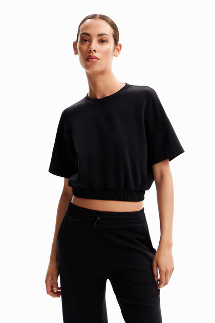 Baggy cropped sport T-shirt