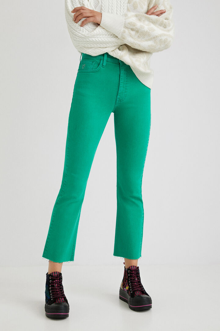 Flared ankle grazer trousers | Desigual