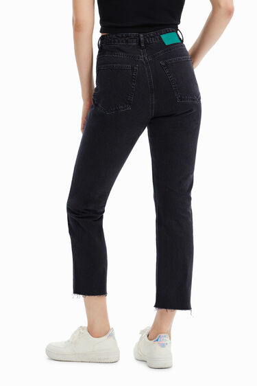 Straight fit cropped jeans | Desigual