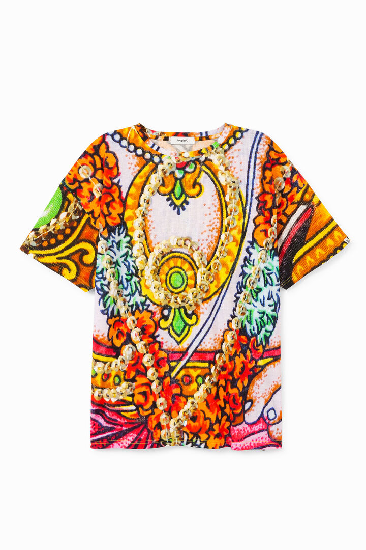 Unisex-T-Shirt mit Hindu-Motiven | Desigual