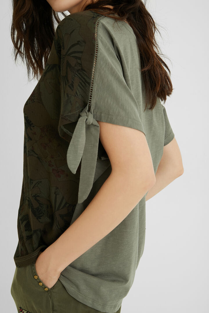 Camiseta tropical lazos | Desigual