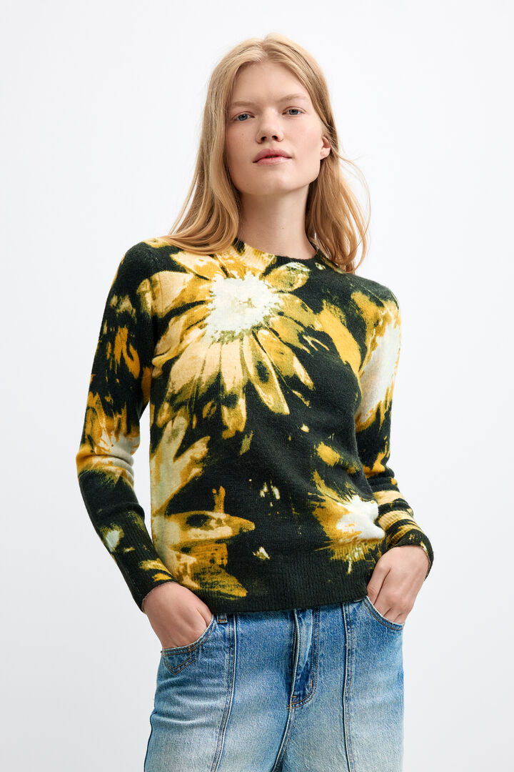 Floral Print Sweater