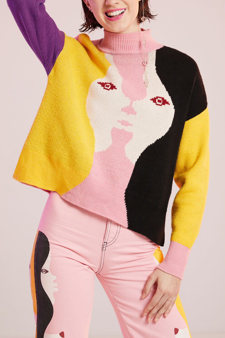 Jersey corto de tricot estampado | Desigual